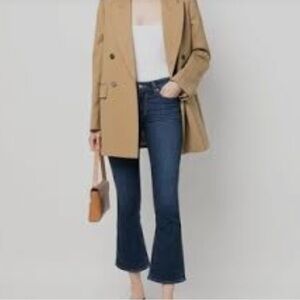 PAIGE Women's Holly Boot Cut Fit & Flare Boho Jeans - Dark Blue Petite 28